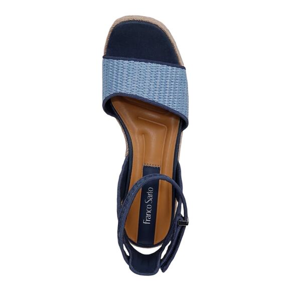 Franco Sarto Women’s’ Tiffany Espadrille Platform Sandals Blue Size 9 1/2 - Picture 3 of 4